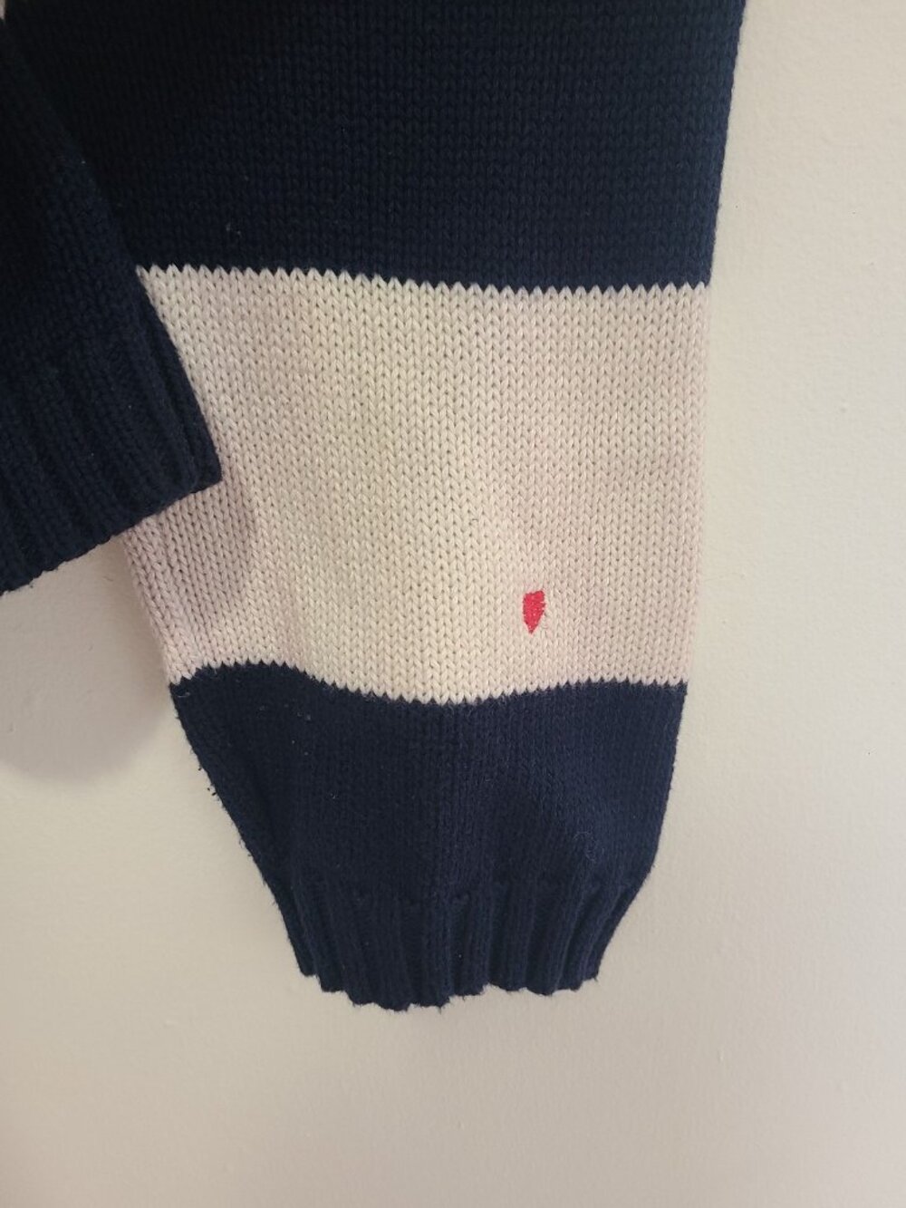 Clare V. Dorothee Sweater navy cream stripes knit size XS/S - Picture 7 of 10